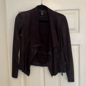 Black Faux Suede Forever 21 Jacket Size Small